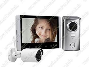 Беспроводной домофон с камерой Skynet C70 (1+1) с записью фото и видео